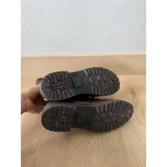 Frye Boots Womens 7 Dakota Mid Lace Up Leather Suede Brown Shoes Winter Western - Picture 3 of 5